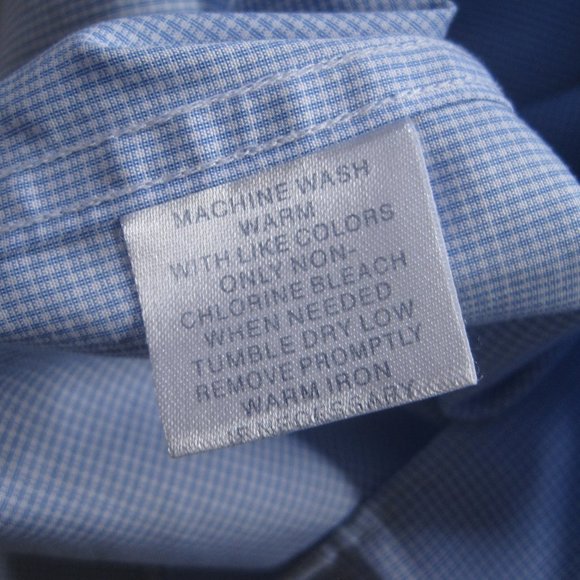 Paul Edward Boys Long Sleeved Button Down Dress Shirt Sz 8 Blue White Checkered - Picture 5 of 5